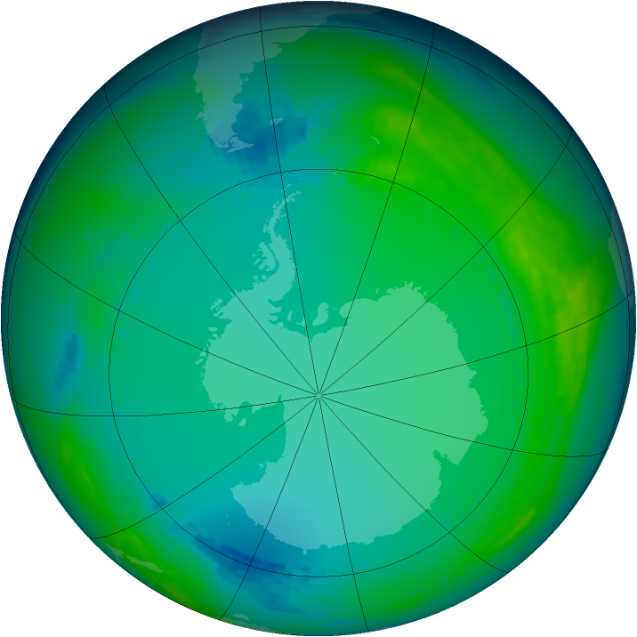 Ozone Map 1992-07-07